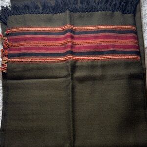 Handwoven wool shawl / throw